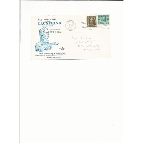 U.S.S. Nathan Hale - First Day Cover - Groton, CT - 1963