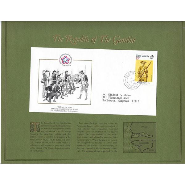 The Republic of The Gambia - American Bicentennial Commemorative FDC