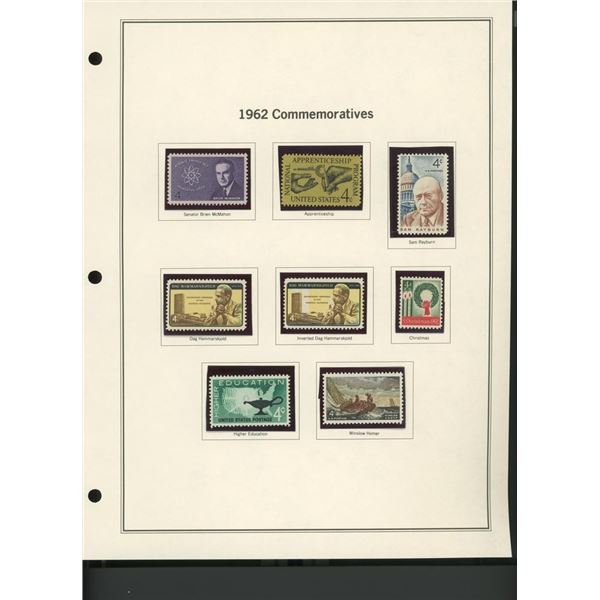 1962 United States Commemorative Stamp Set