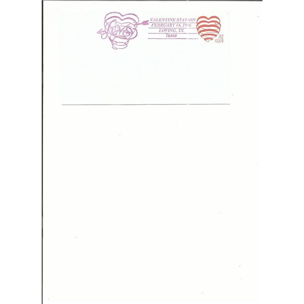 Valentine's Day - First Day Cover - Loving, TX. - 1996