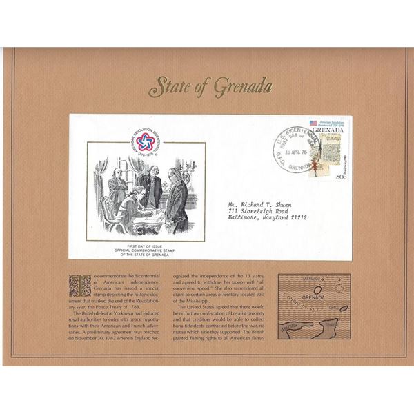 Sate of Grenada - American Bicentennial Commemorative FDC