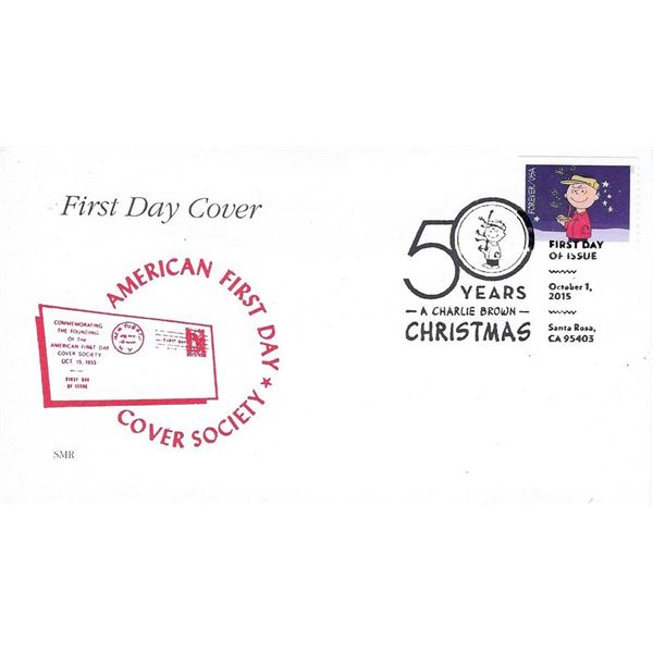 American First Day Cover Society - A Charlie Brown Christmas 50 Years Celebration FDC