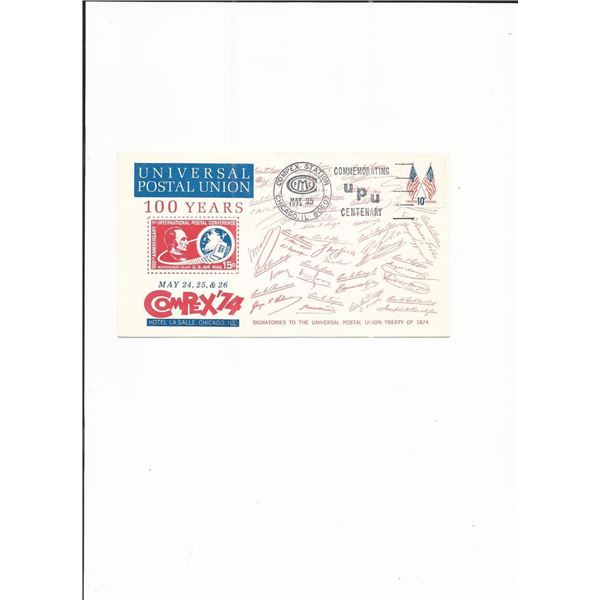 Universal Postal Union 100 Years - First Day Cover - Chicago - 1974