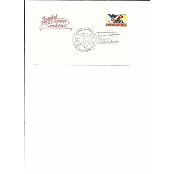 Worldwide Leap Year Birthday Club - First Day Cover - Anthony, NM/TX - 1996
