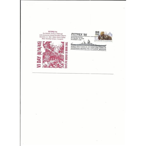 WWII Ends - VJ Day - First Day Cover - Pittsburgh, PA - 1995