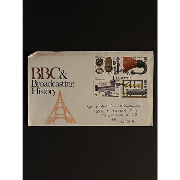 1972 BBC and Broadcasting History First Day Cover