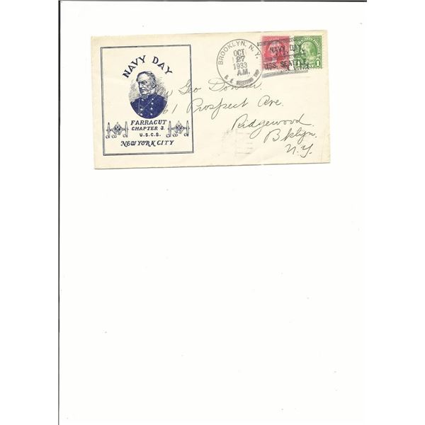 Navy Day - First Day Cover - Brooklyn, NY - 1933
