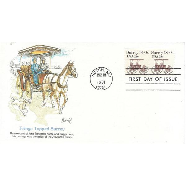 Fringe Topped Surrey FDC