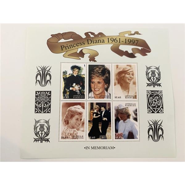 Antigua Barbuda Diana Princess of Wales commemorative stamp set