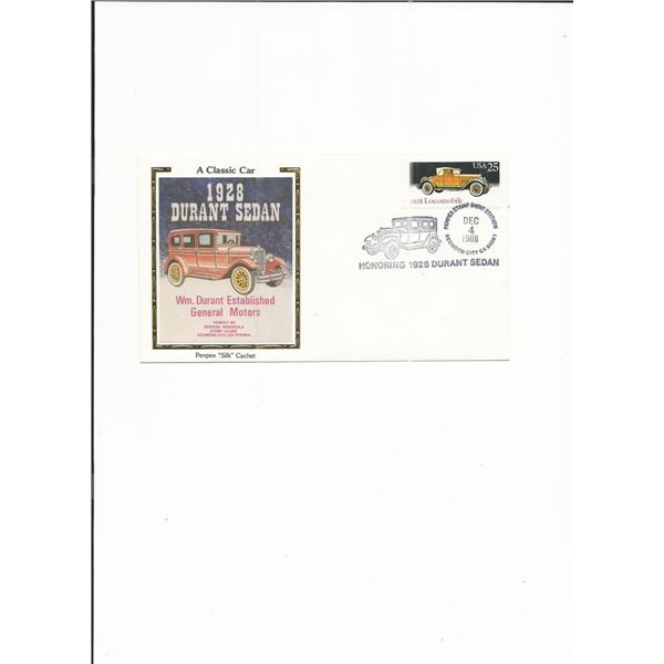1928 Durant Sedan - First Day Cover - Redwood City, CA - 1988