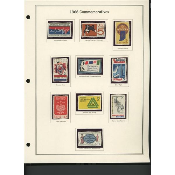 1966 United States Commemorative Stamp Set