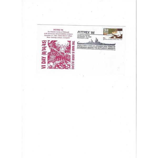 WWII Ends - VJ Day - First Day Cover - Pittsburgh, PA - 1995