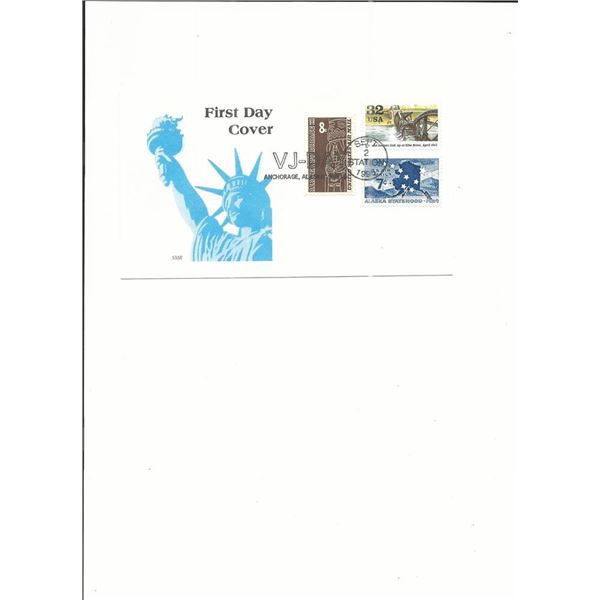 V-J Day 50th Anniversary - First Day Cover - Sep 2nd 1995 - Anchorage, Alaska