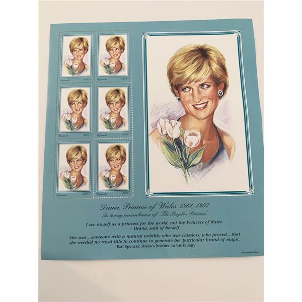 Diana Princess of Wales commemorative stamp set