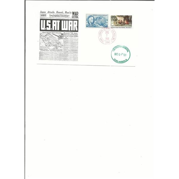 Pearl Harbor, HI - First Day Cover - U.S. At War - 2001