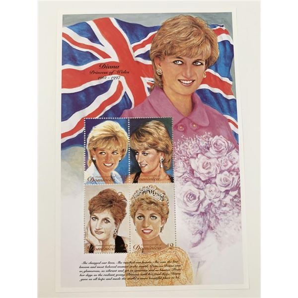 Diana Princess of Wales commemorative stamp set