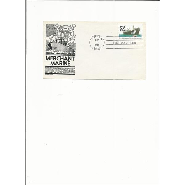 Merchant Marine - First Day Cover - Phoenix, AZ - 1991