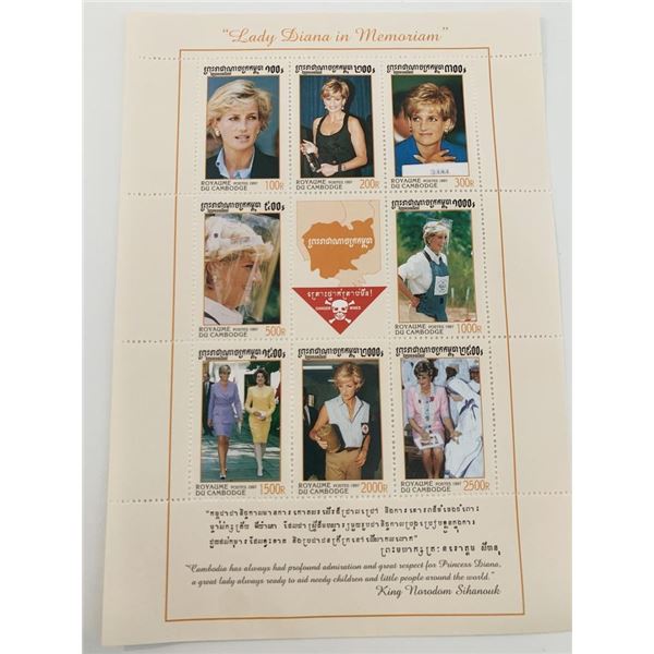 Lady Diana commemorative stamp set