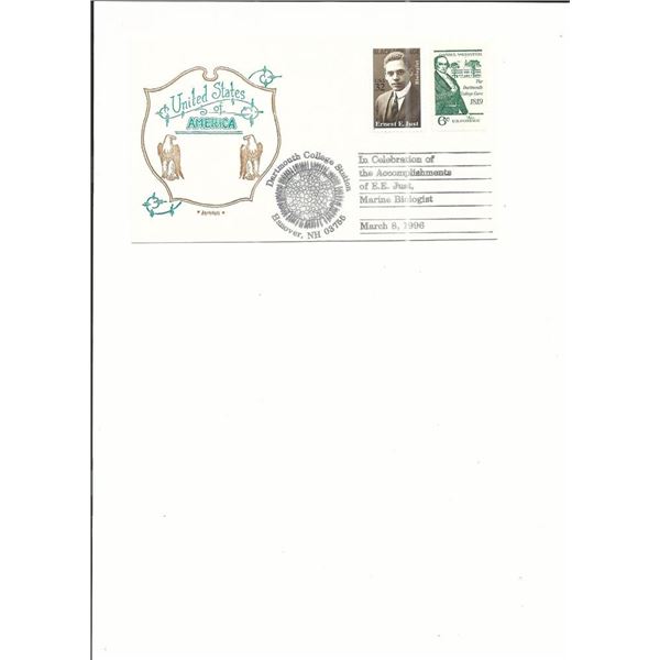 Ernest E. Just - First Day Cover - Hanover, NH. - 1996