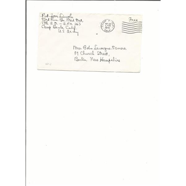 Camp Beale, Calif. - First Day Cover - 1943