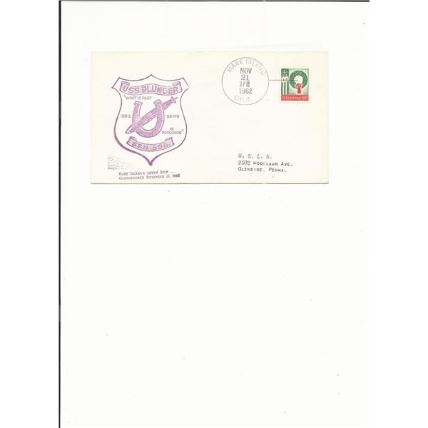 U.S.S. Plunger - Mare Island - First Day Cover - 1962