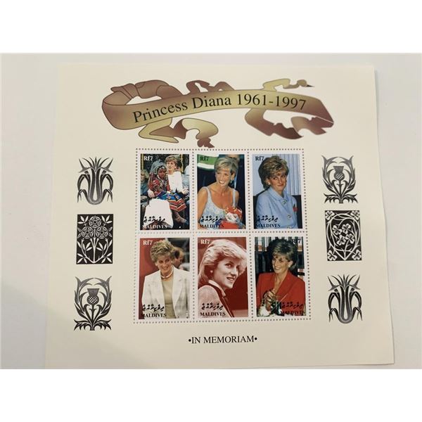 Maldives Diana Princess of Wales commemorative stamp set