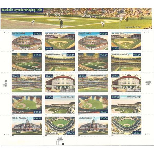 Baseball Legendary Playing Fields Stamps