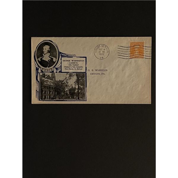 1932 President George Washington First Day Cover