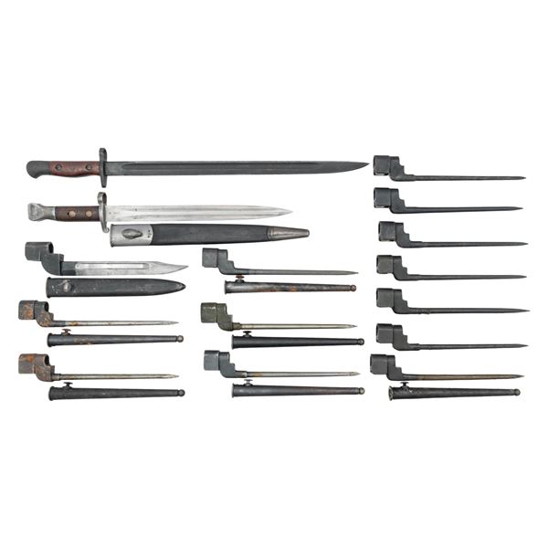 LOT OF ASSORTED BRITISH MILITARY BAYONETS.