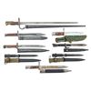 Image 1 : LOT OF 8 FOREIGN MILITARY RIFLE BAYONETS.