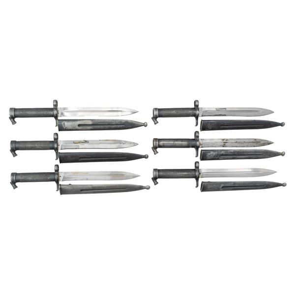 LOT OF 6 SWEDISH M1896 MAUSER BAYONETS WITH