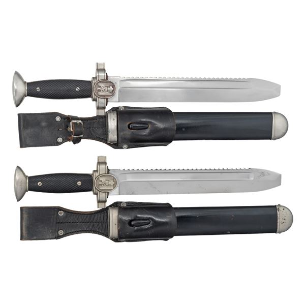 2 WWII GERMAN RED CROSS DAGGERS/HEWERS.