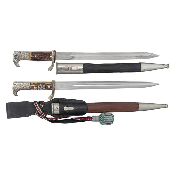 2 WWII GERMAN POLICE DRESS BAYONETS.