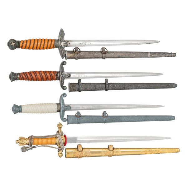 4 WWII GERMAN MINIATURE DAGGERS.