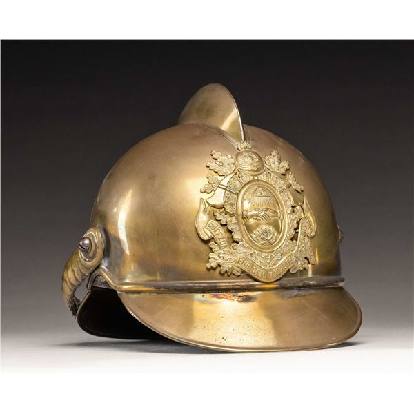 IMPERIAL GERMAN BRASS FIREMAN'S HELMET.