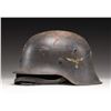 Image 2 : WWII GERMAN LUFTWAFFE M42 SINGLE DECAL HELMET.