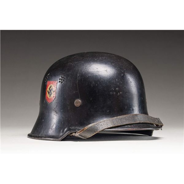 WWII GERMAN POLICE HELMET.
