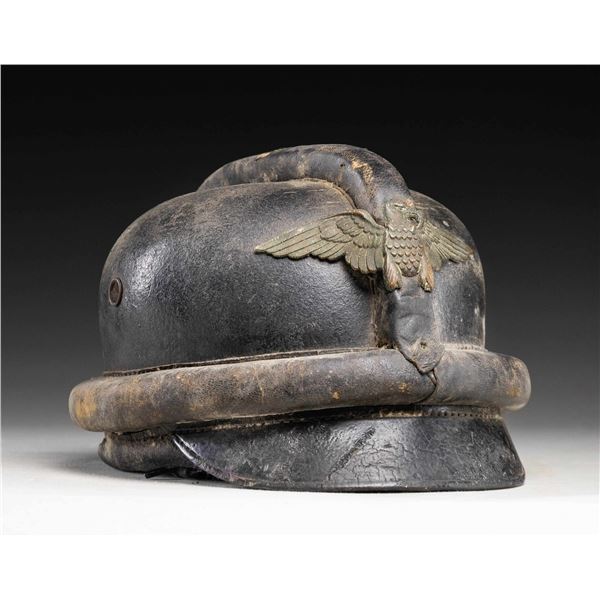 WWII GERMAN NSKK 1ST PATTERN MOTORCYCLE HELMET.