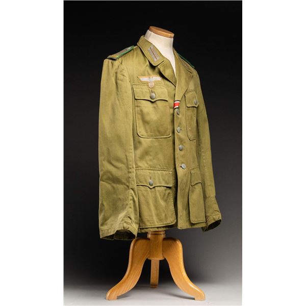 WWII GERMAN WEHRMACHT TROPICAL ENLISTED TUNIC FOR