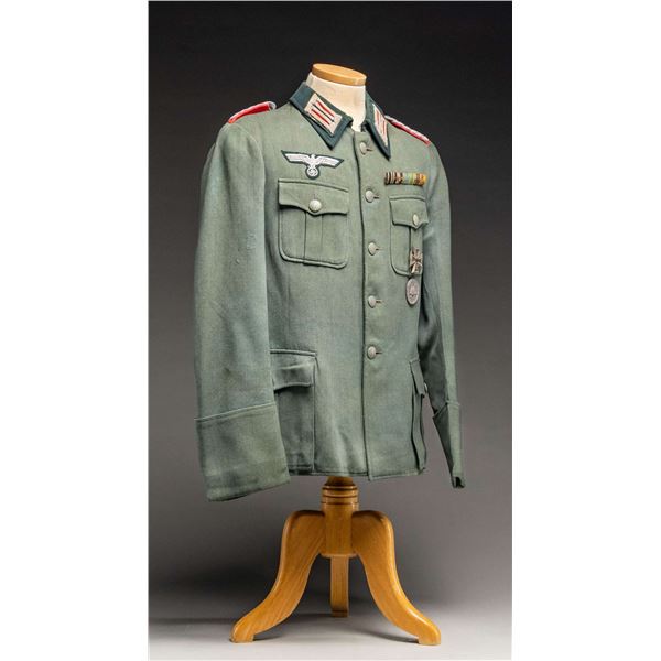WWII GERMAN WEHRMACHT ARTILLERY MAJOR'S TUNIC.