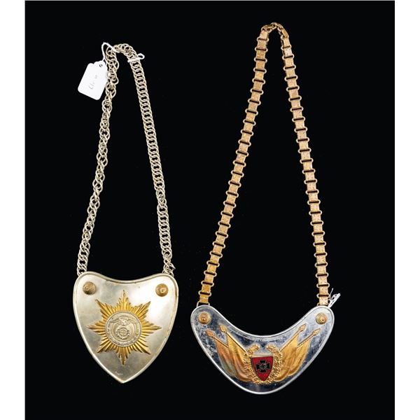 WWII GERMAN SA/SS STANDARD BEARERS GORGET AND A