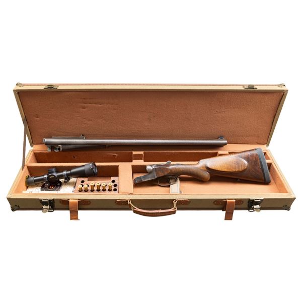 FRANCOTTE SLEEVED RIFLE CONVERSION OF SxS PIGEON