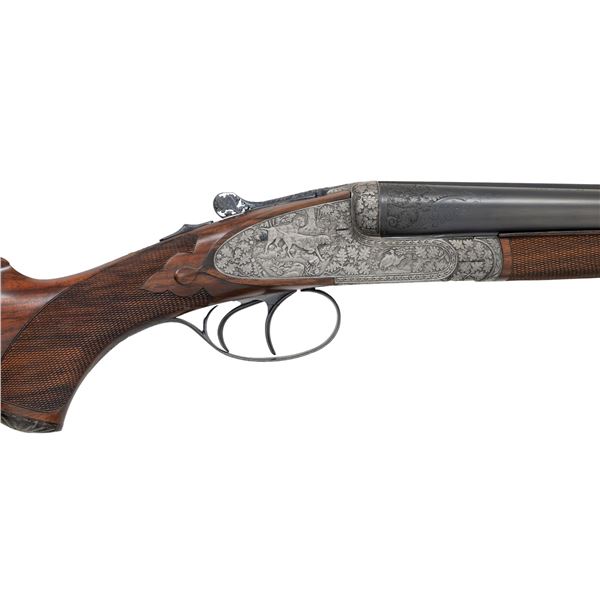 SUPERB RELIEF ENGRAVED F.W. HEYM SLE 16 GA. GAME