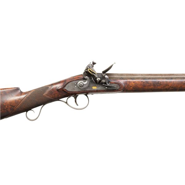 FINE SINGLE FLINT FOWLER WITH MOORISH BARREL BY