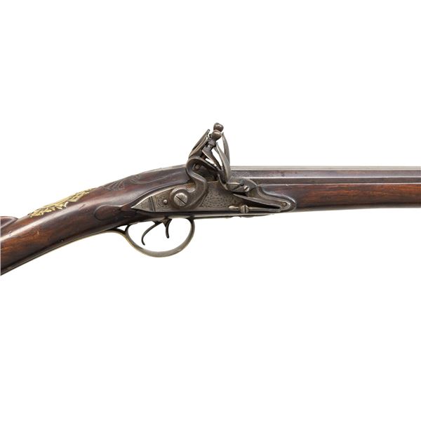 ADAMS FLINTLOCK SxS SHOTGUN.