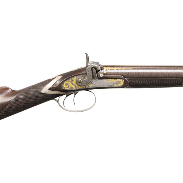 JOSEPH MANTON ORNATE PERCUSSION SxS SHOTGUN.