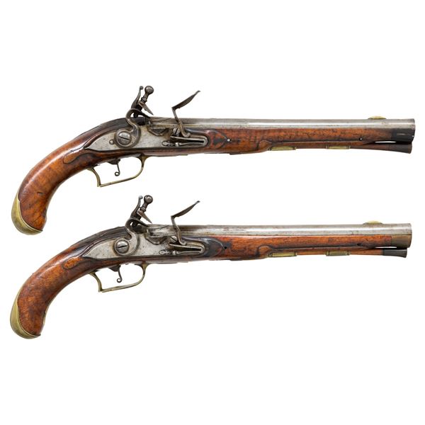 FINE PAIR MID 18TH CENTURY GERMANIC FLINTLOCK