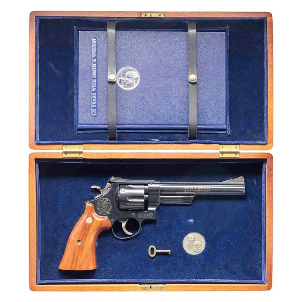 SMITH & WESSON 125TH ANNIVERSARY DA REVOLVER.