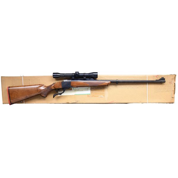 338 WIN MAG. RUGER NO. 1-S SINGLE SHOT RIFLE.