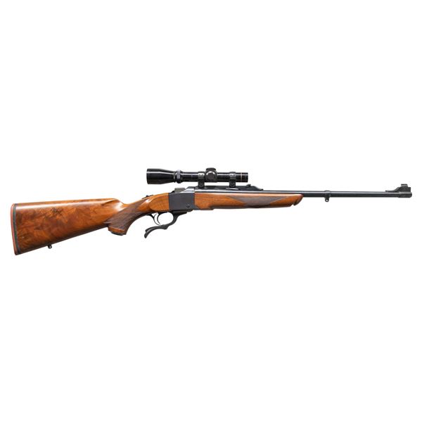 SCOPED RUGER No. 1-A FALLING BLOCK RIFLE.